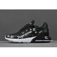 Supreme X Nike Air Max 270 Black White Running Shoes For Sale Supreme X Nike Air Max 270 Black White Running Shoes For Sale